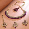 Sukkhi Shiny Gold Plated Choker Necklace Set For Women