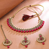 Sukkhi Floral Gold Plated Choker Necklace Set For Women