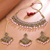 Sukkhi Sparkling Gold Plated Choker Necklace Set For Women