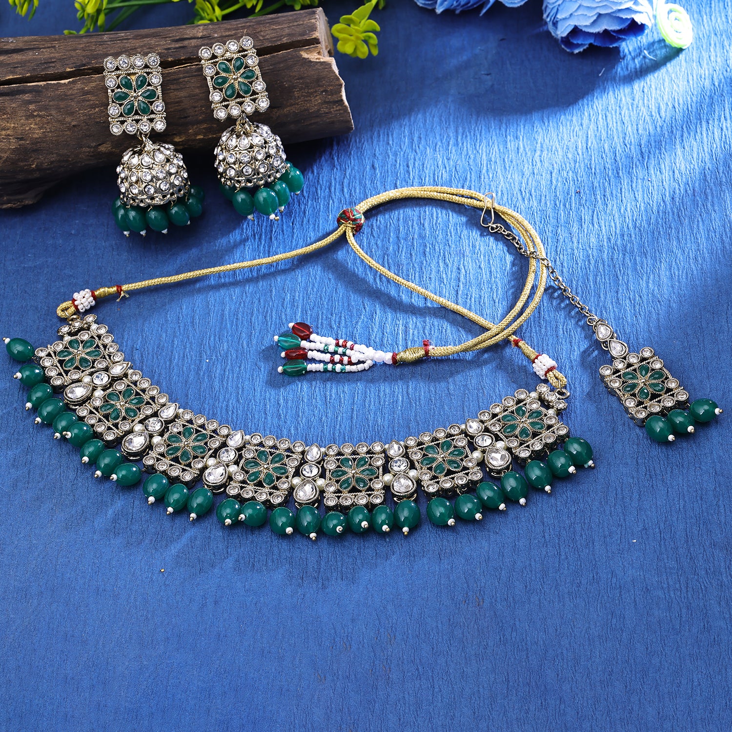 Sukkhi Divine Gold Plated Choker Necklace Set For Women