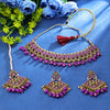 Sukkhi Dazzling Gold Plated Choker Necklace Set For Women