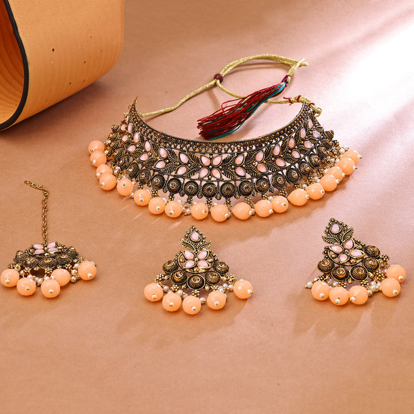 Sukkhi Amazing Gold Plated Combo Choker Necklace Set for Women