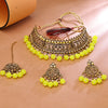Sukkhi Gleaming Gold Plated Choker Necklace Set For Women