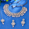 Sukkhi Fancy Rhodium Plated Choker Necklace Set For Women