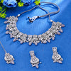 Sukkhi Glamorous Rhodium Plated Choker Necklace Set For Women