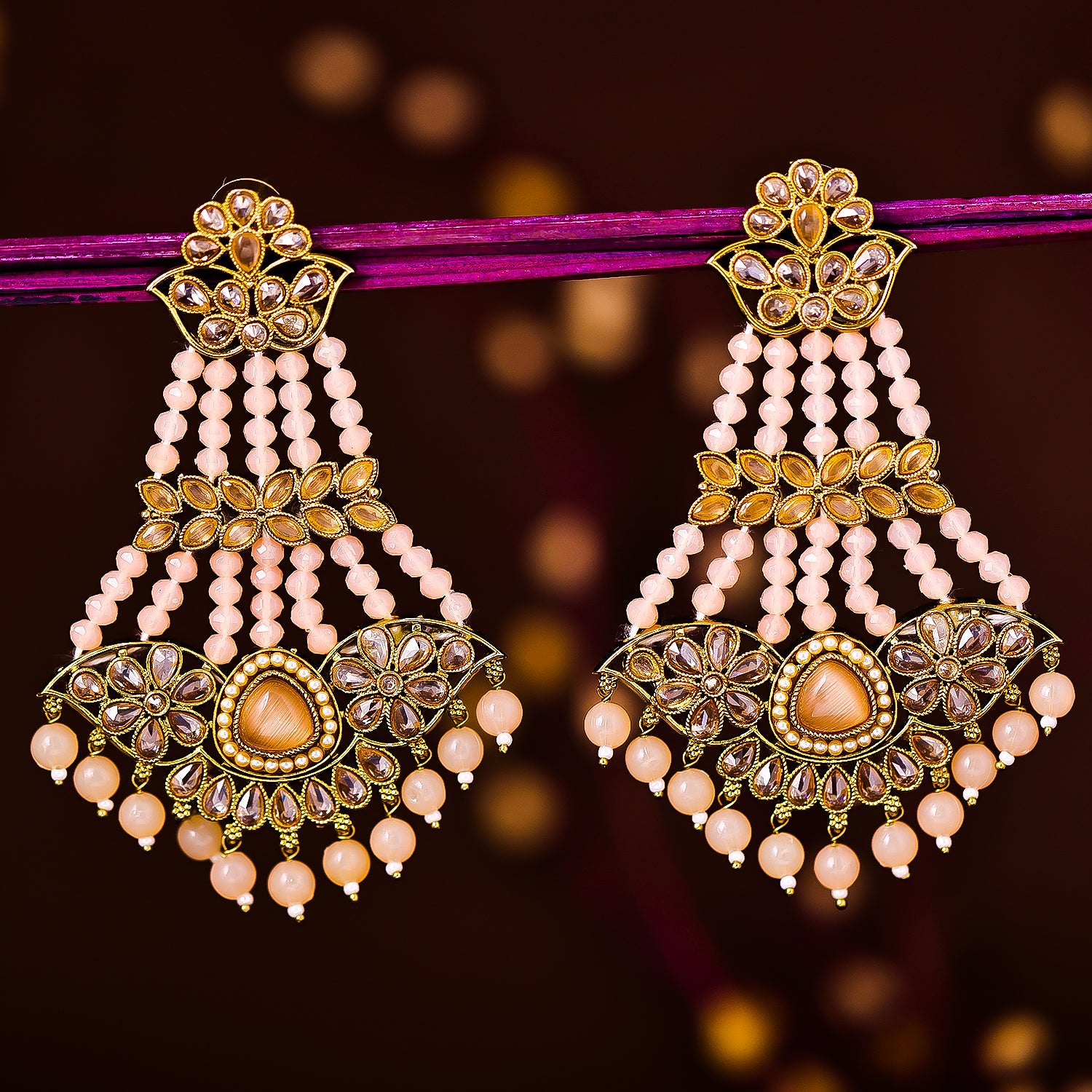 Sukkhi Lovely Gold Plated Chandelier Earring For Women