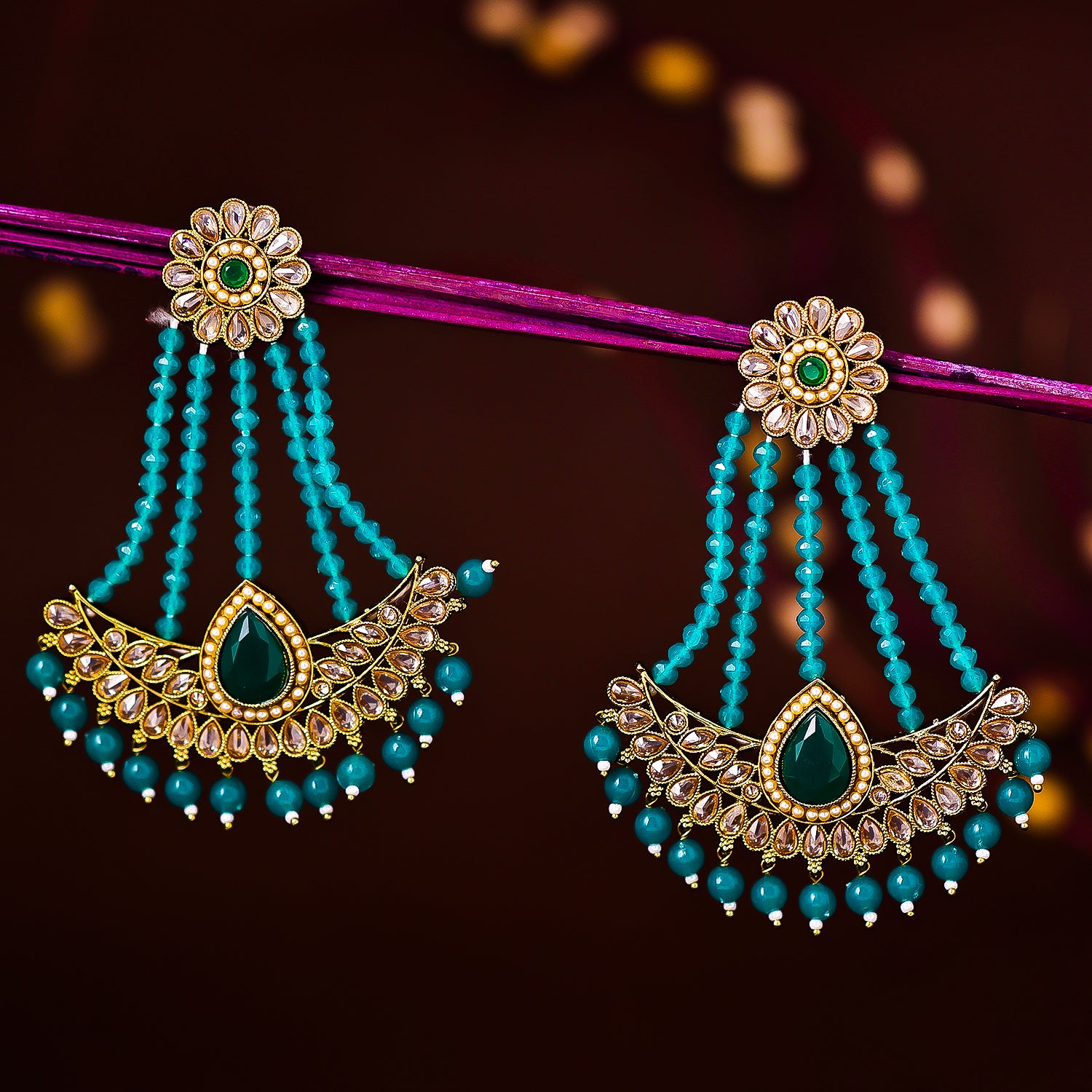 Sukkhi Superb Gold Plated Chandelier Earring For Women