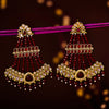 Sukkhi Spiral Gold Plated Chandelier Earring For Women