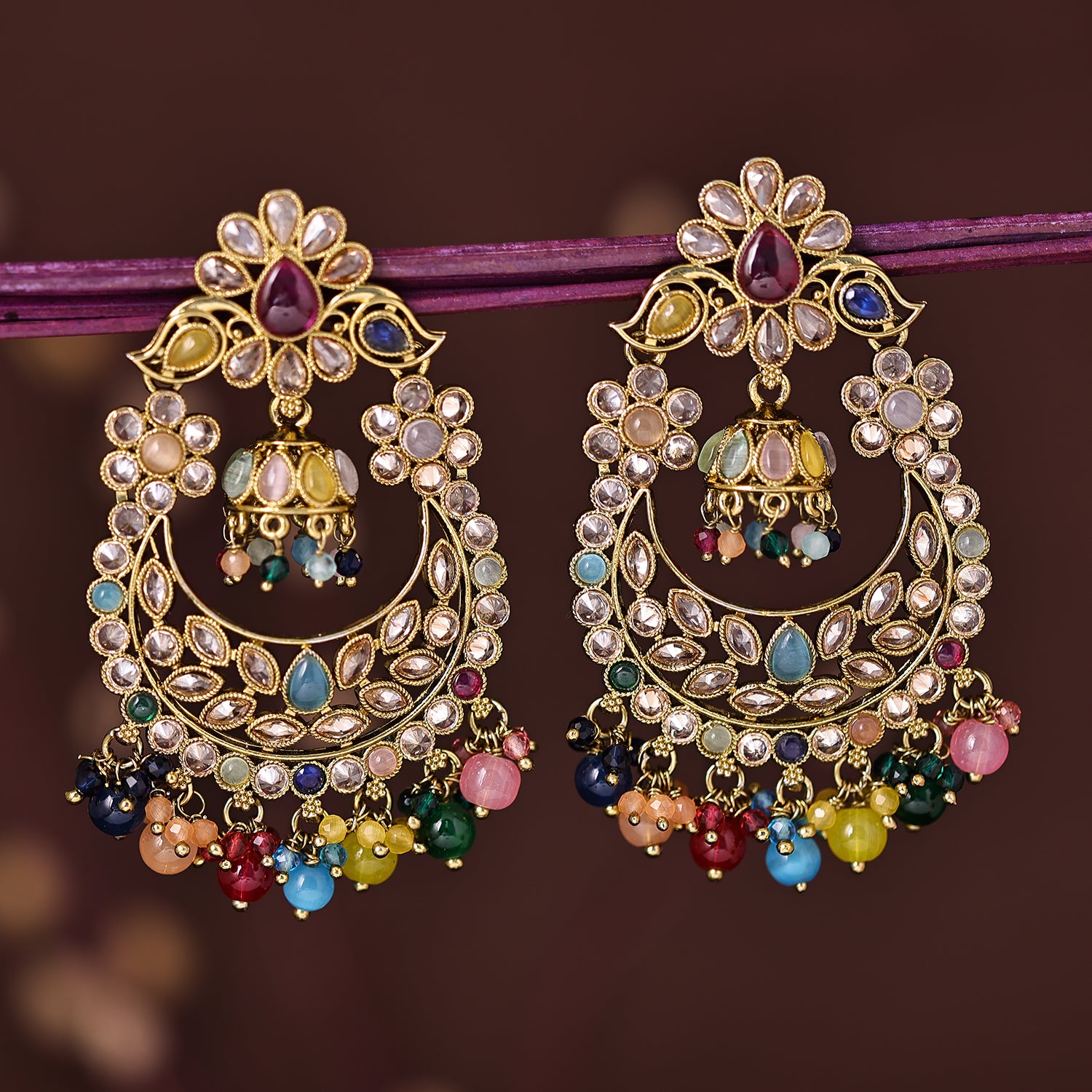 Sukkhi Mesmerizing Gold Plated Chandelier Earring For Women