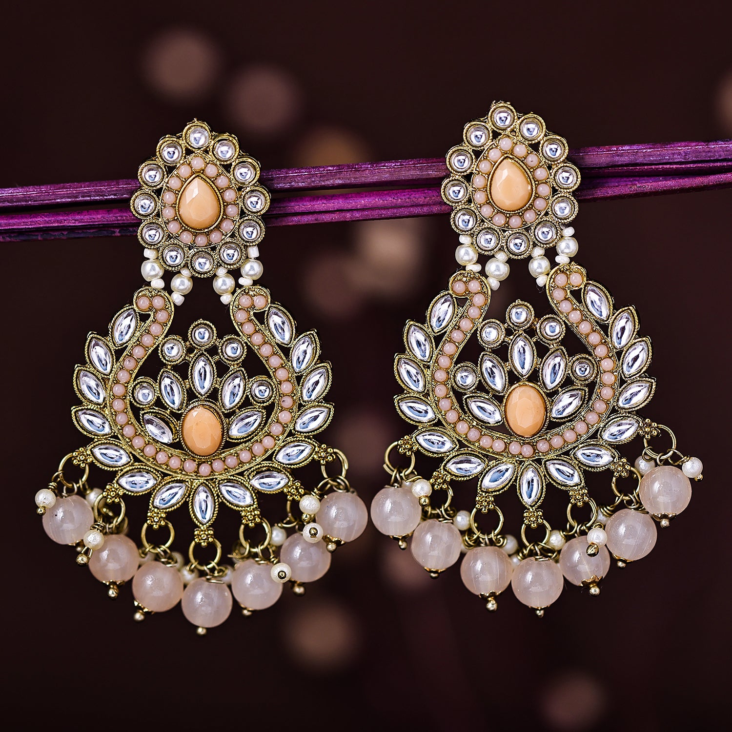 Sukkhi Trendy Gold Plated Chandelier Earring For Women