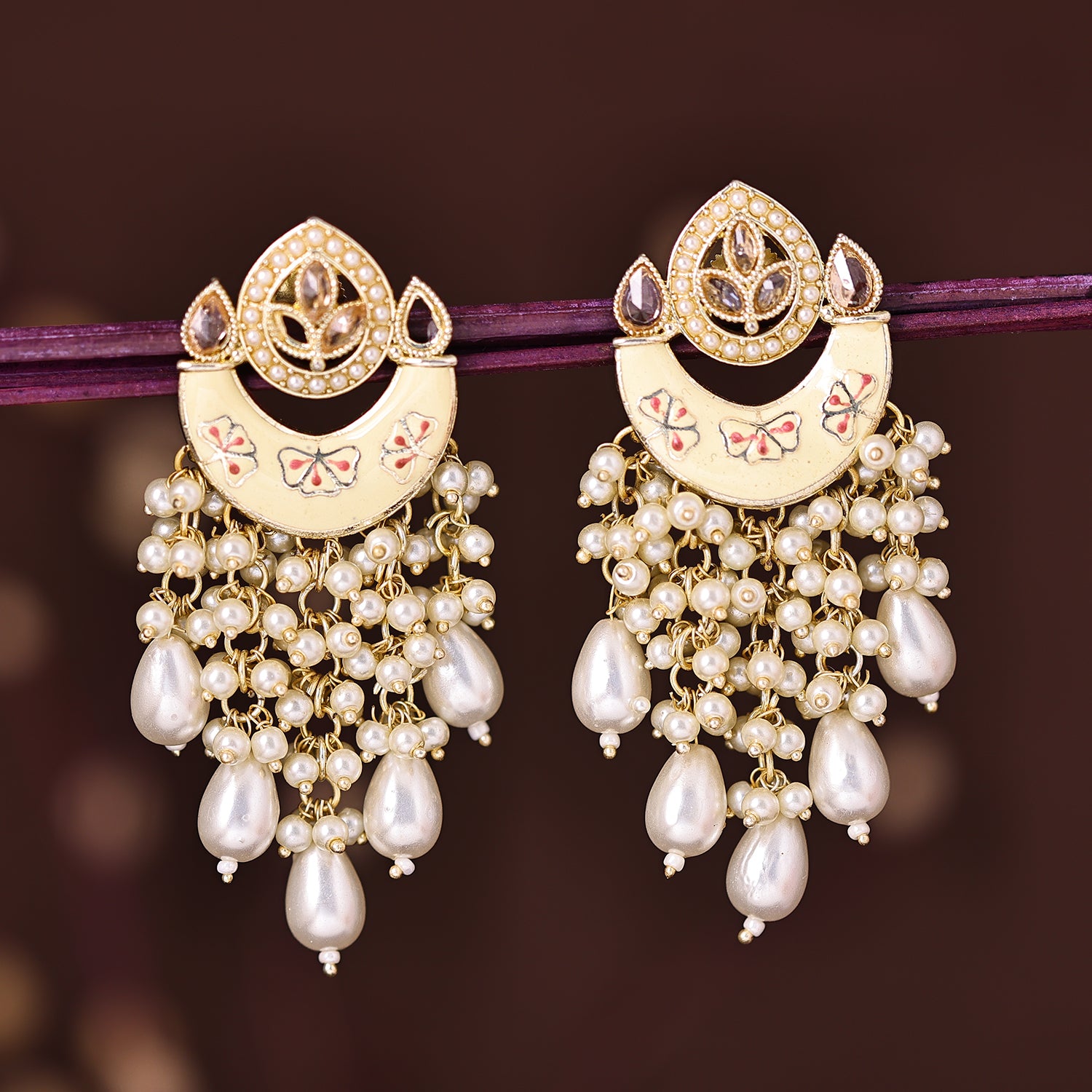 Sukkhi Creative Gold Plated Chandelier Earring For Women