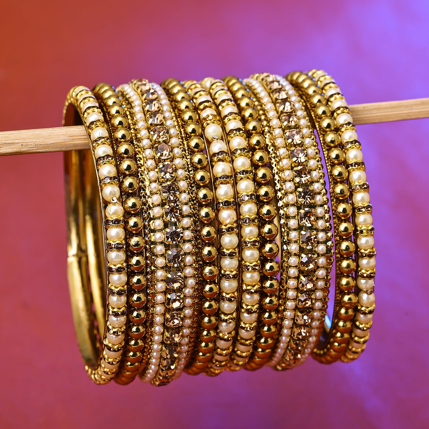 Gold colour bangles on sale set