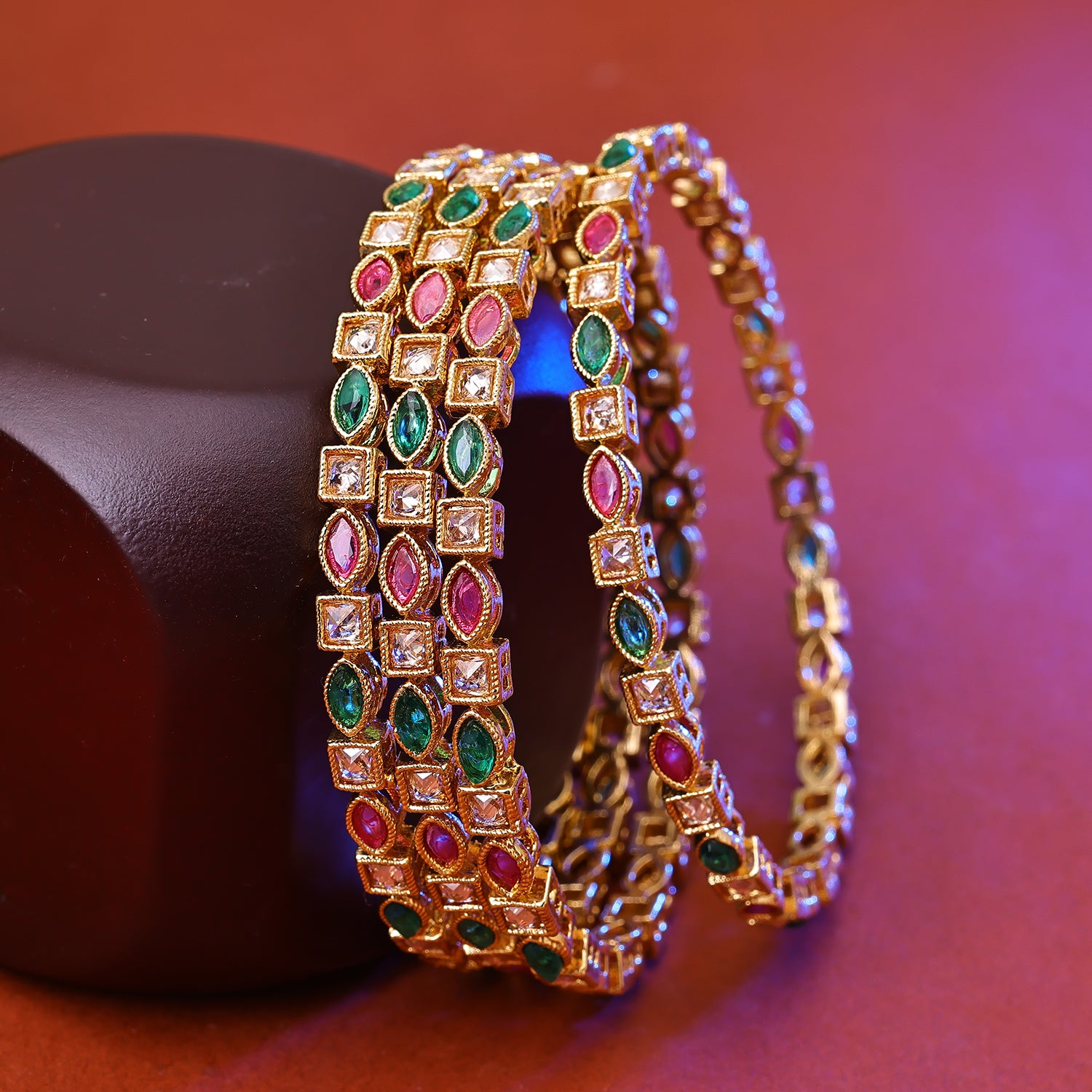 Sukkhi Fancy Gold Plated Set of 4 Bangles For Women