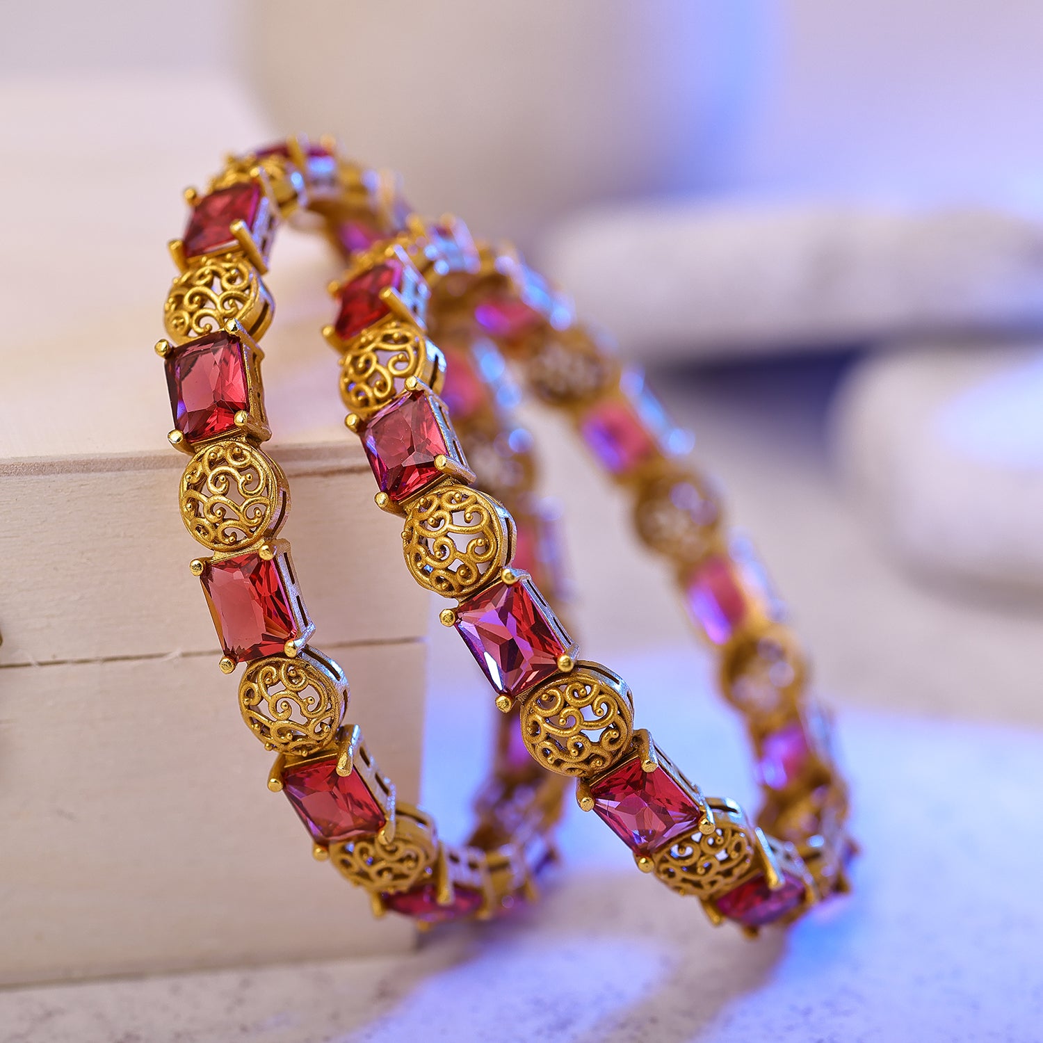 Sukkhi Trendy Gold Plated Set of 2 Bangles For Women