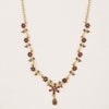Sukkhi Delicate Floral Shaped Gold Plated Maroon Necklace Set for Women