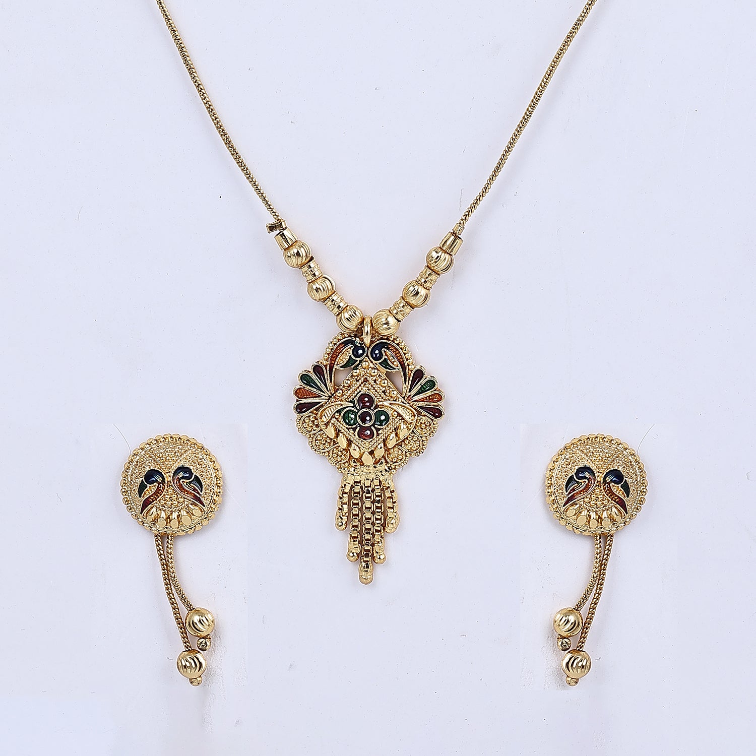 Sukkhi Intriguing Gold Plated Pendant Set For Women