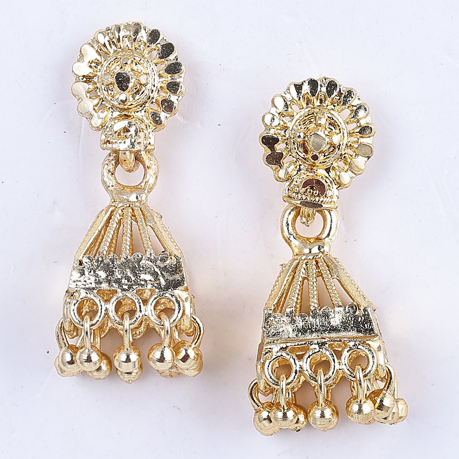 Sukkhi Decorative Gold Plated Jhumki Earrings For Women