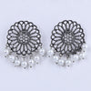 Sukkhi Youthfulfloral Silver Oxidised Plated Studs Earrings For Women