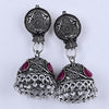 Sukkhi Traditionally Silver Oxidised Plated Jhumki Earrings For Women