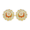 Sukkhi Alluring Pearl Gold Plated Kundan Meenakari Stud Earring for Women