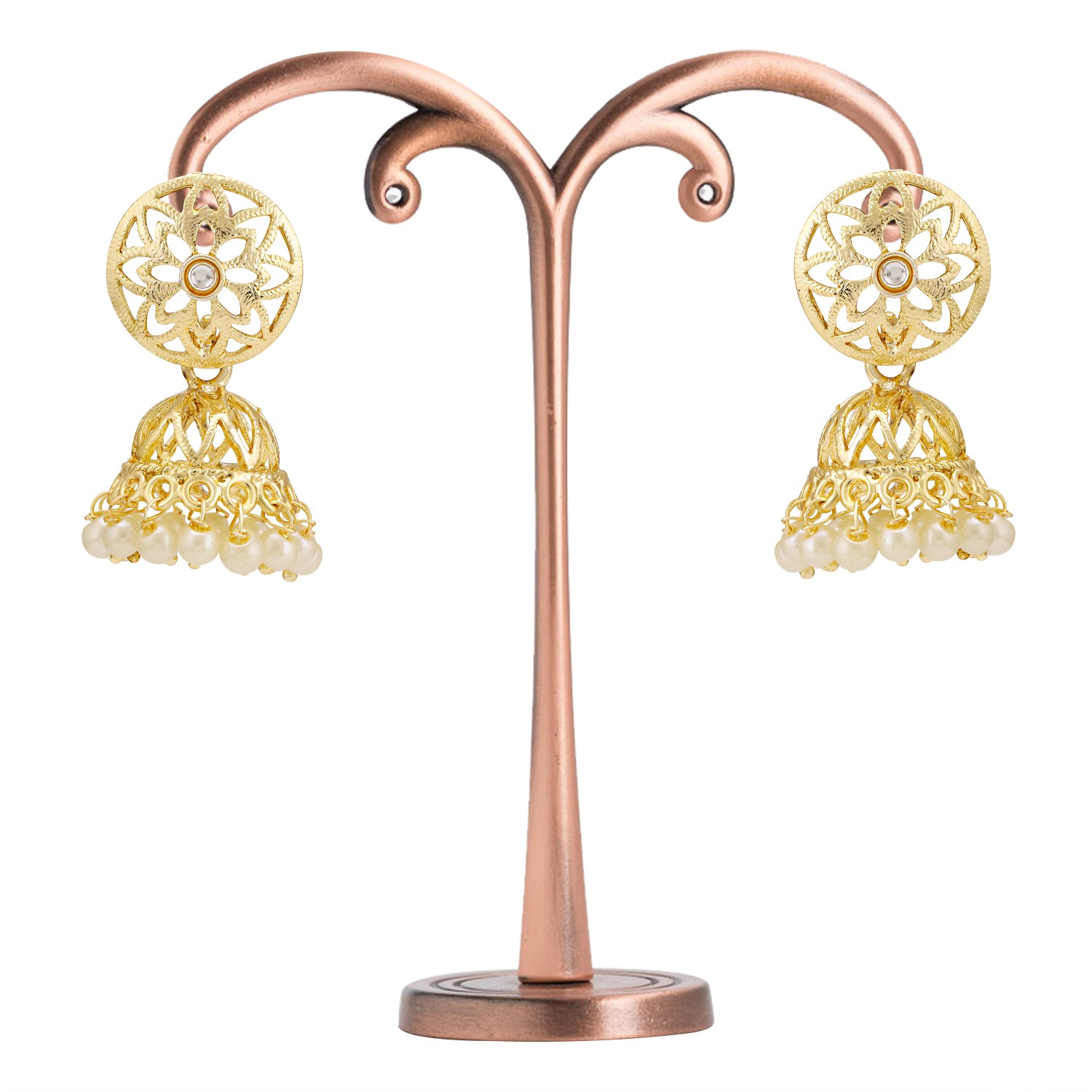 Sukkhi Excellent Kundan Gold Plated Pearl Jhumki Earring for Women