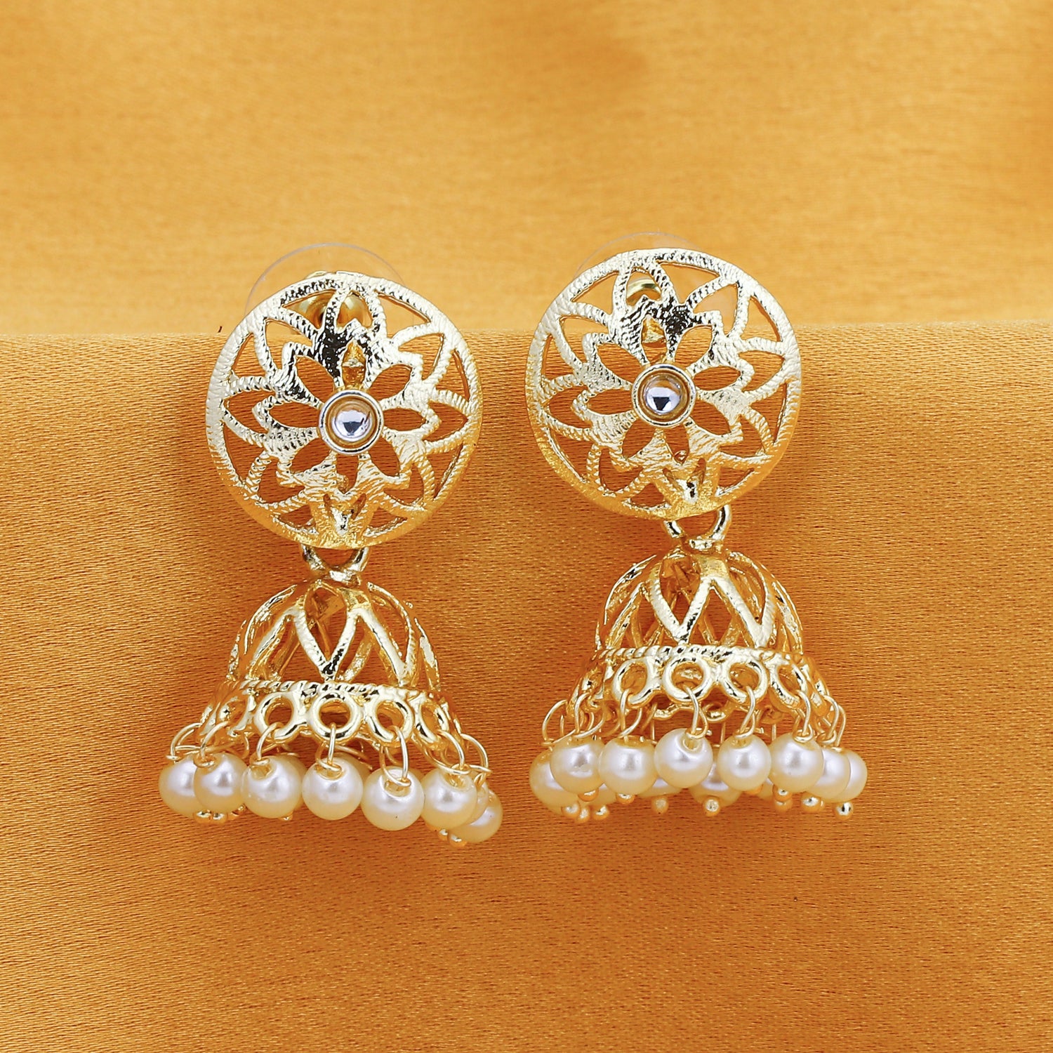 Sukkhi Excellent Kundan Gold Plated Pearl Jhumki Earring for Women