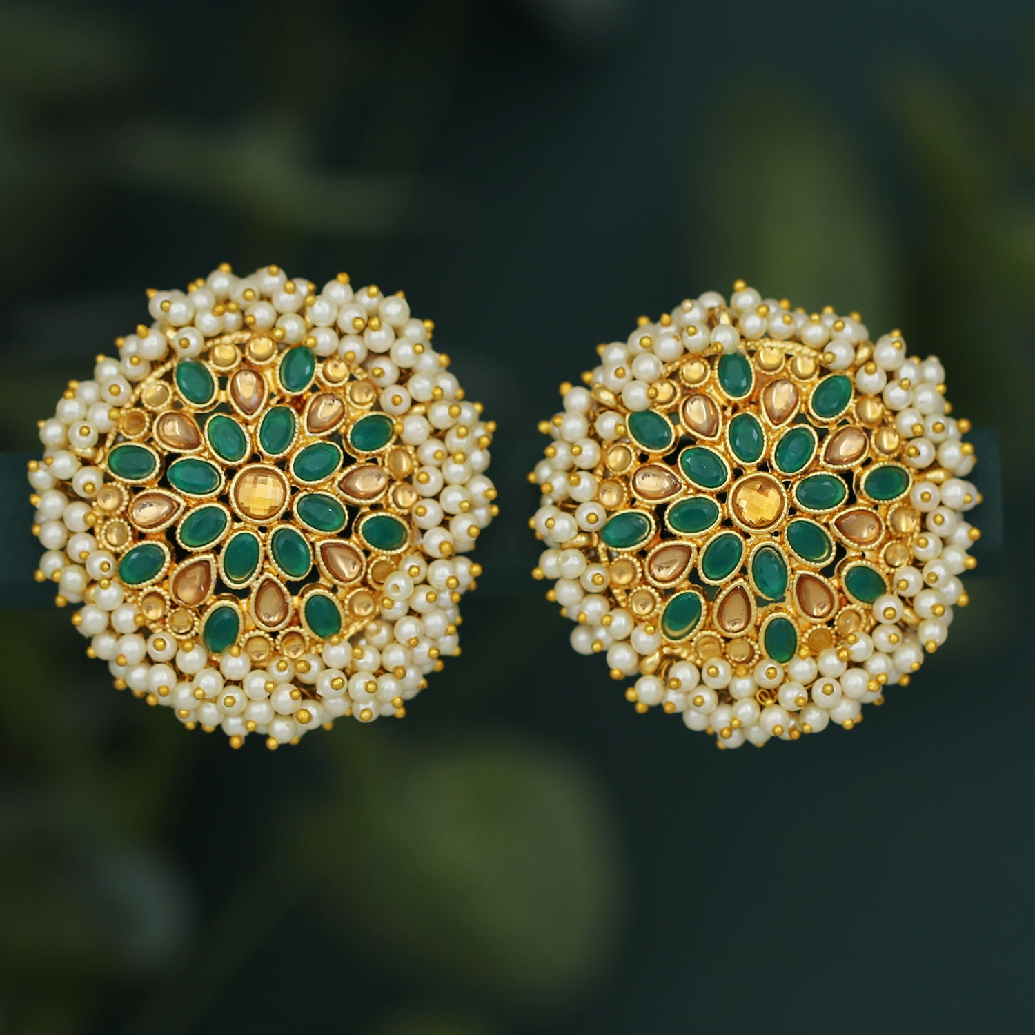 Sukkhi Adorable Gold Plated LCT & Pearl Stud Earring for Women