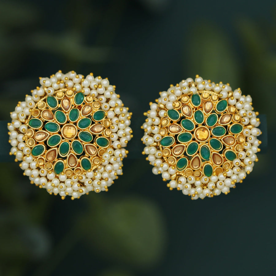 Sukkhi Adorable Gold Plated LCT & Pearl Stud Earring for Women