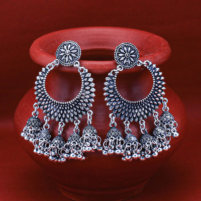 Sukkhi Trendy Oxidised Chandelier Earring for Women