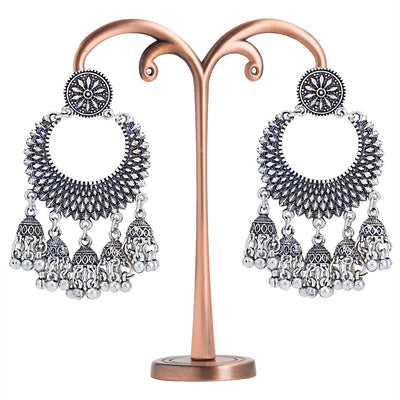 Sukkhi Trendy Oxidised Chandelier Earring for Women