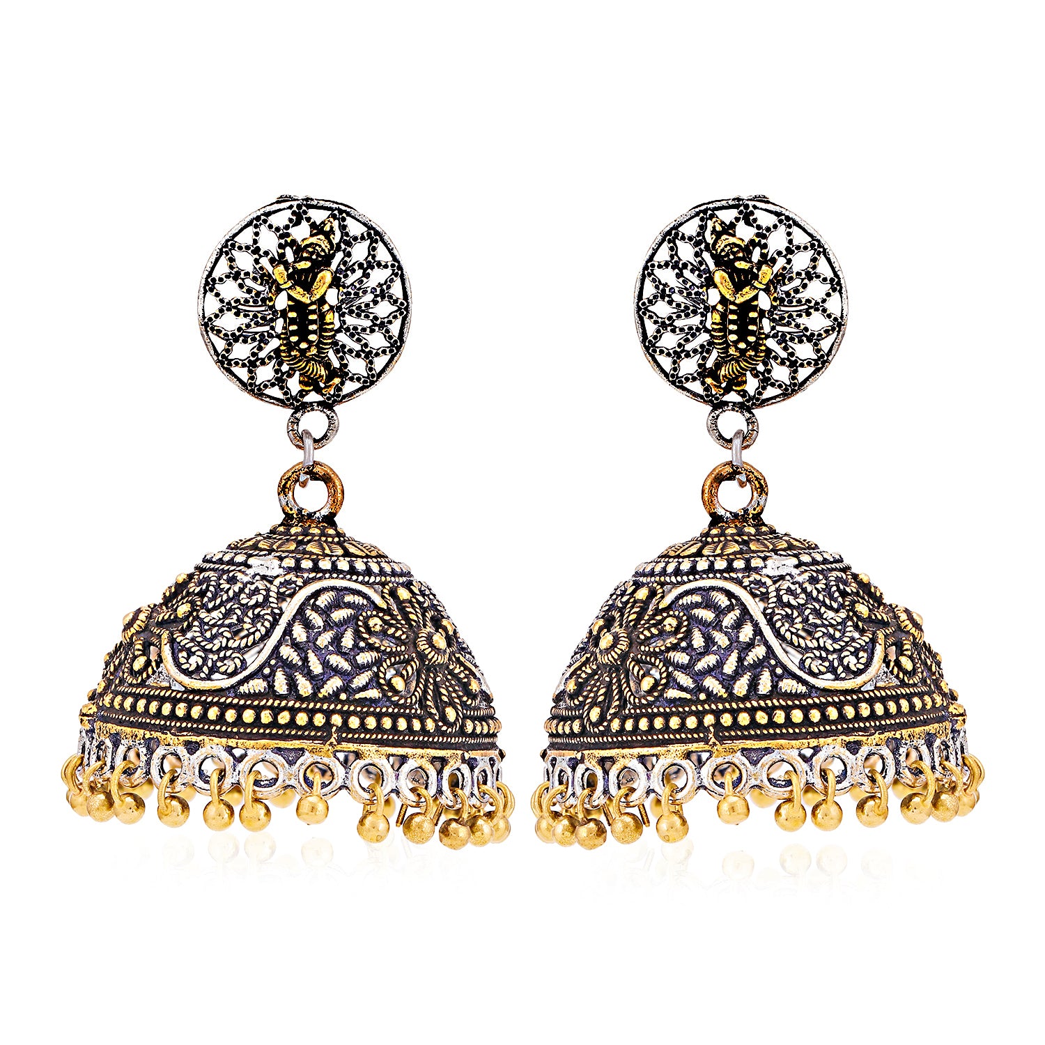 Sukkhi Marvellous Oxidised God Krishna Jhumki Earring for Women