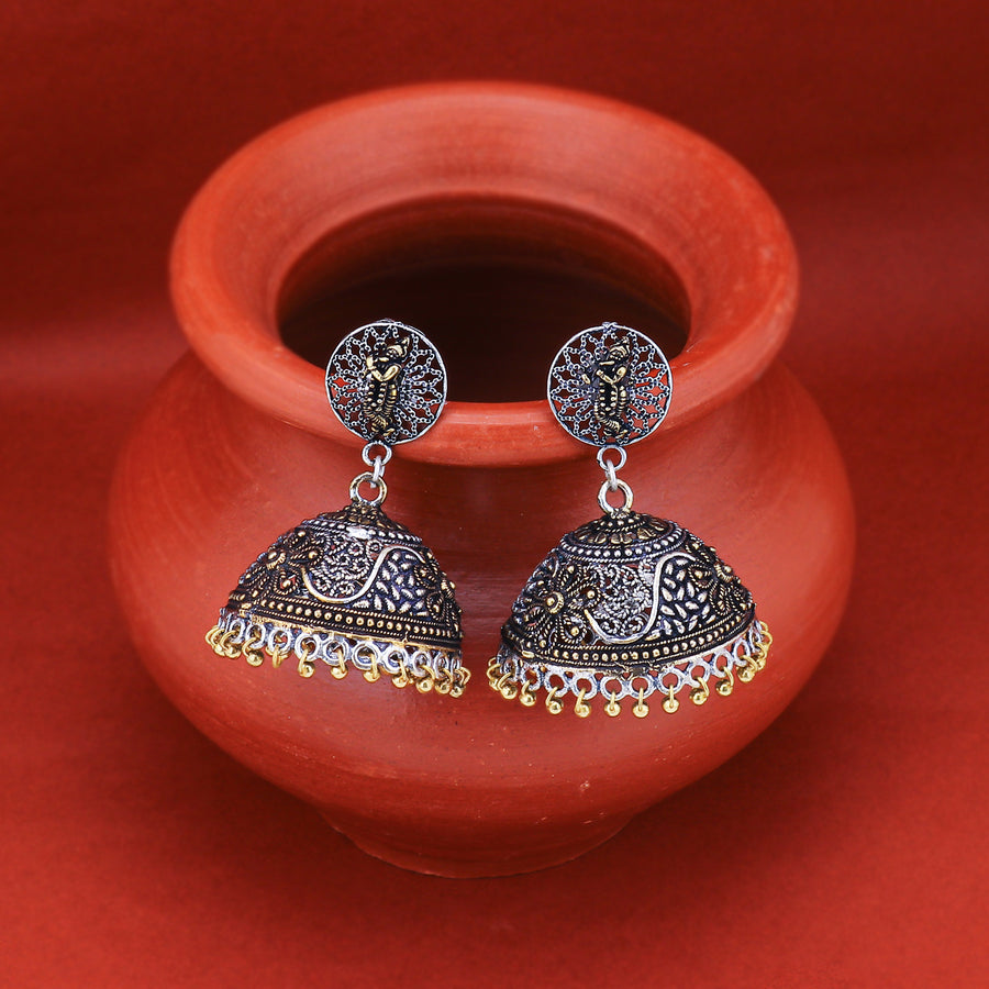 Sukkhi Marvellous Oxidised God Krishna Jhumki Earring for Women