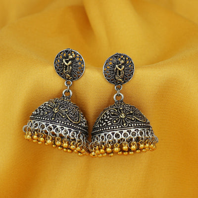 Sukkhi Marvellous Oxidised God Krishna Jhumki Earring for Women