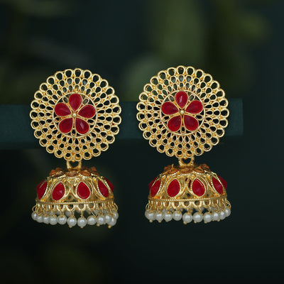 Sukkhi Glamorous Gold Plated Pearl Jhumki Earring for Women
