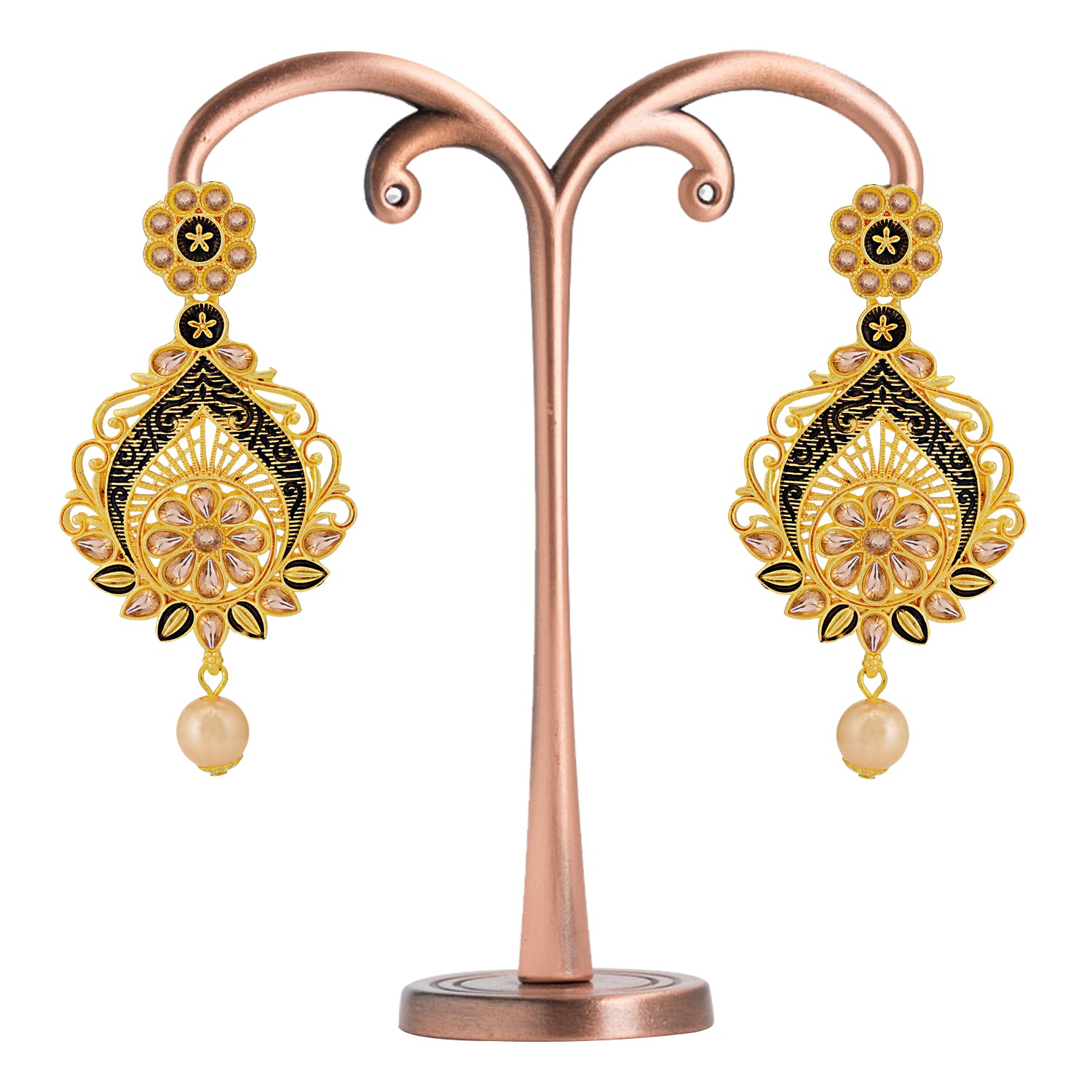 Sukkhi Spectacular LCT Gold Plated Pearl Chandelier Earring For Women