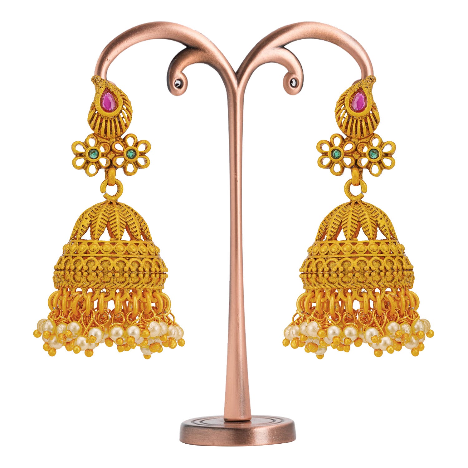 Sukkhi Sensational Pearl Gold Plated Jhumki Earring for Women
