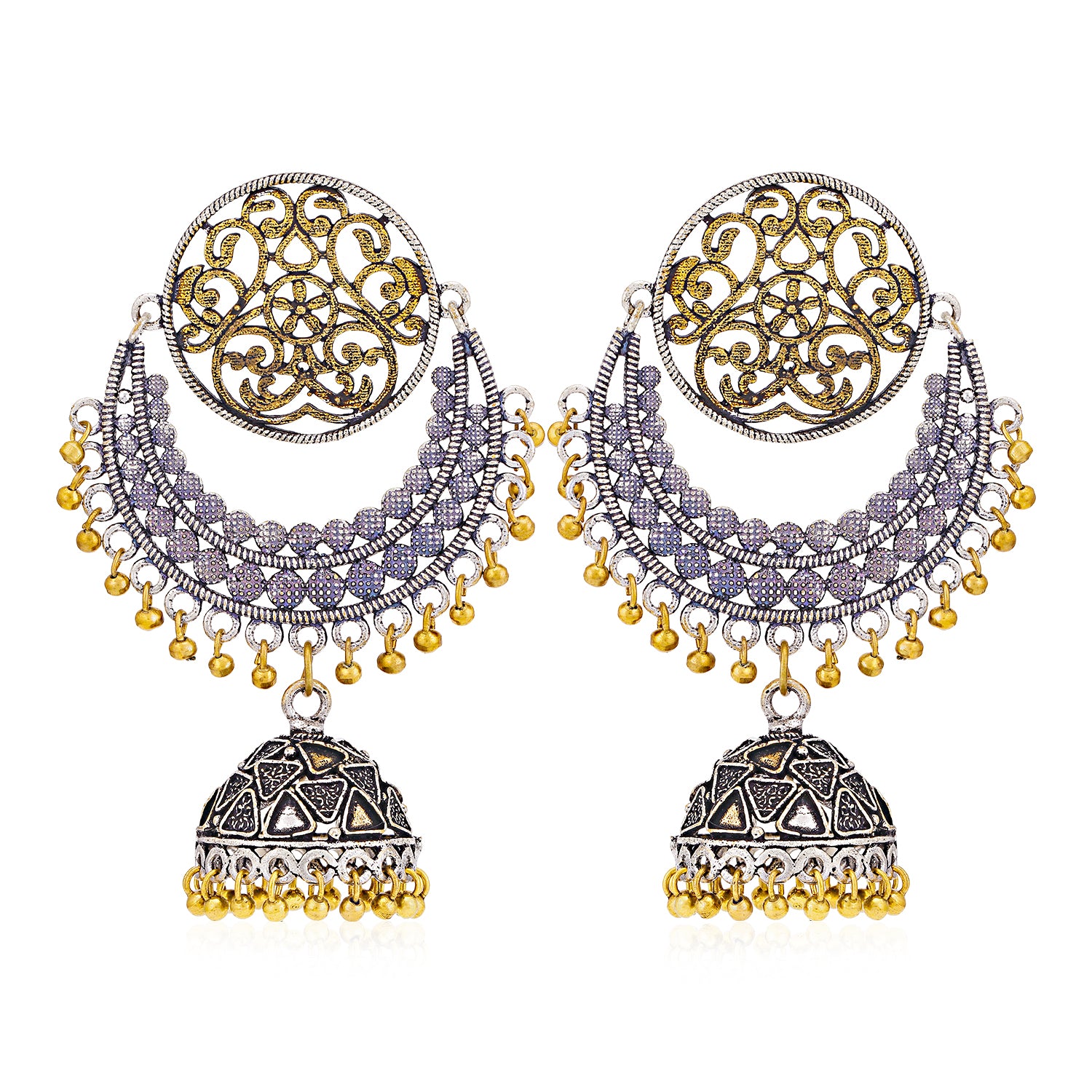 Sukkhi Charming Oxidised Chandelier Earring for Women