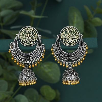 Sukkhi Charming Oxidised Chandelier Earring for Women