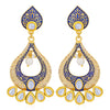 Sukkhi Ravishing Pearl Gold Plated Mint Collection Kundan Chandelier Earring for Women