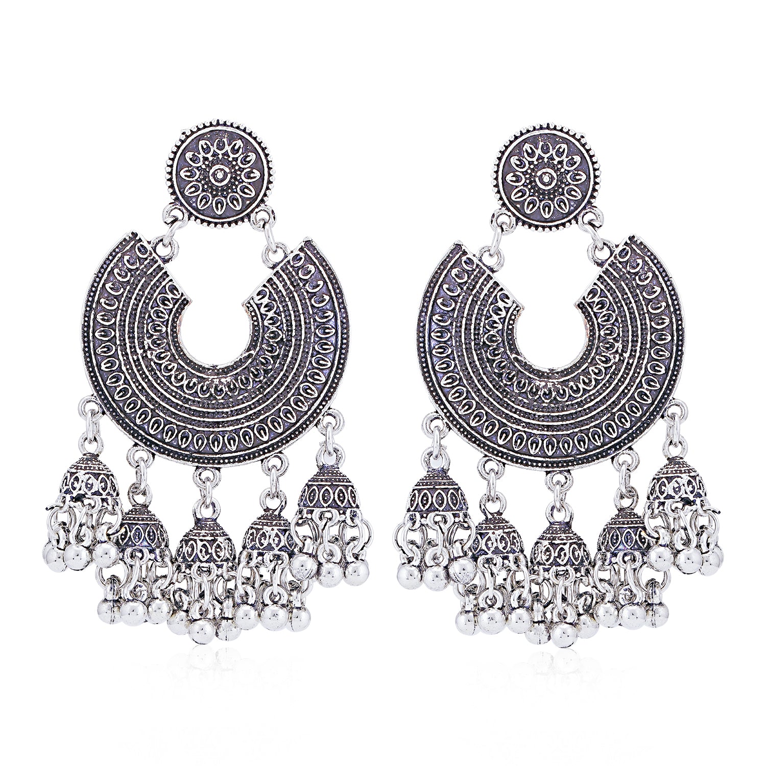 Sukkhi Pleasing Oxidised Chandelier Earring for Women