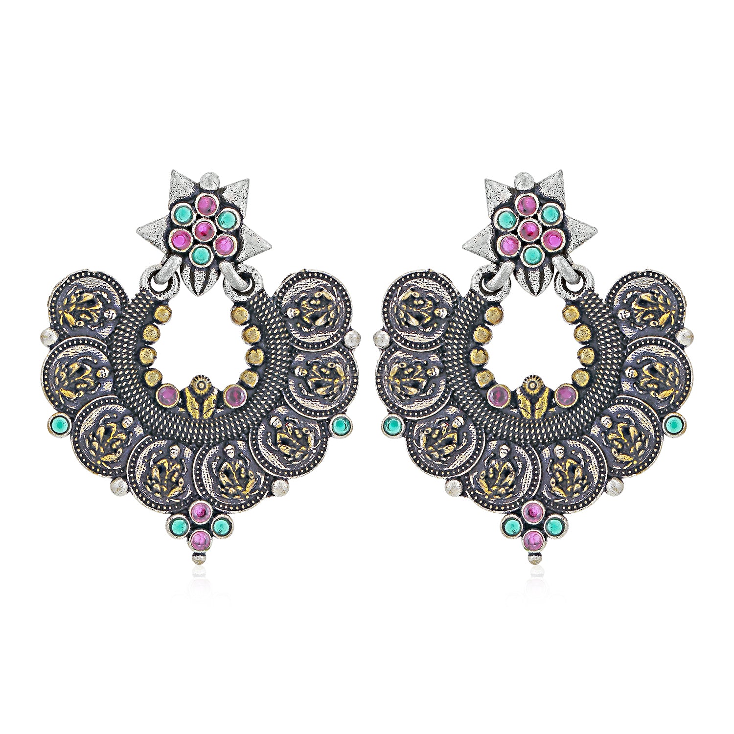 Sukkhi Graceful Oxidised Chandbali Earring for Women