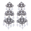 Sukkhi Designer Oxidised Kundan & Pearl Chandelier Earring For Women