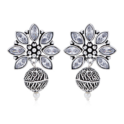 Sukkhi Dazzling Oxidised Austrian Diamond Dangle Earring for Women