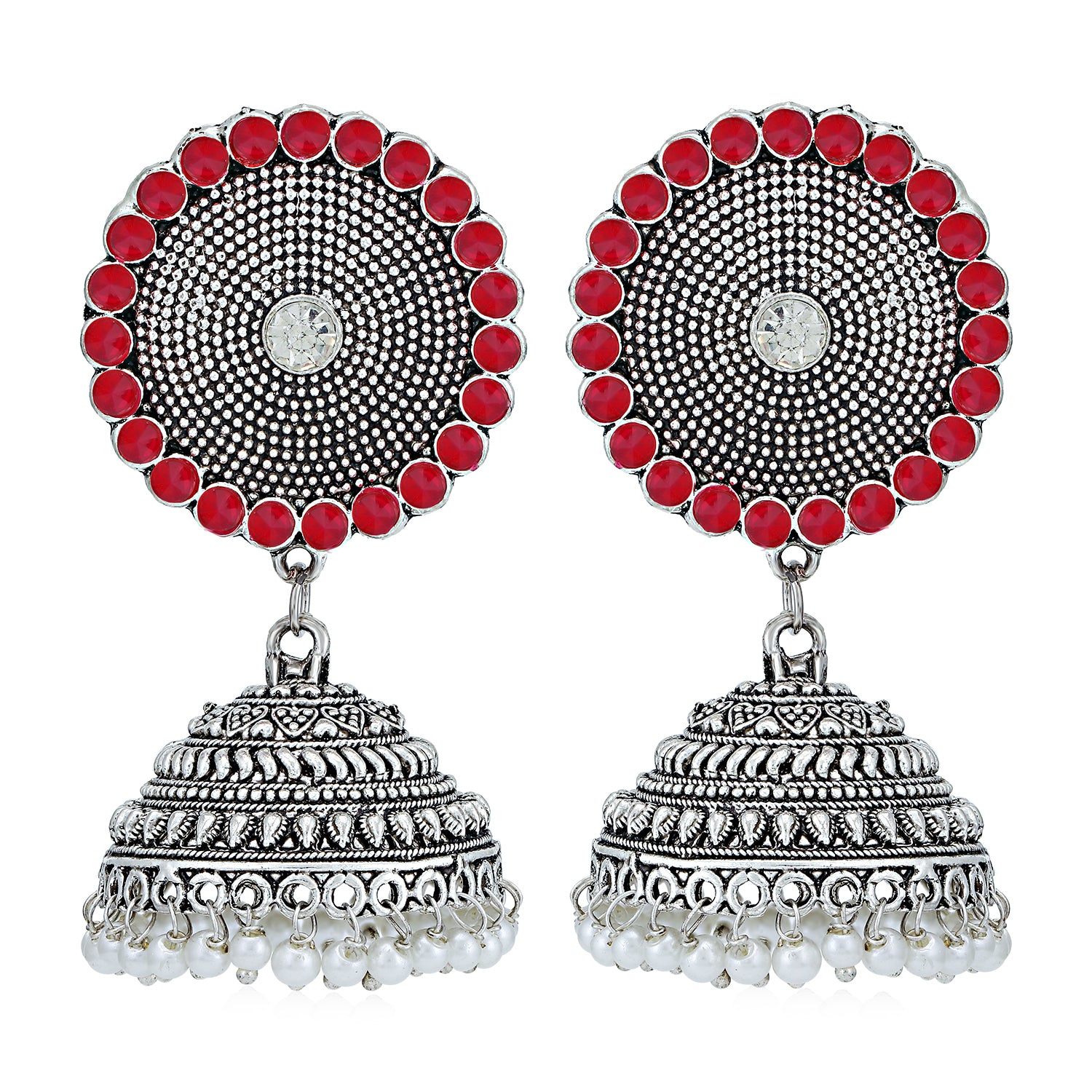 Sukkhi Ritzy Oxidised Pearl Jhumki Earring for Women