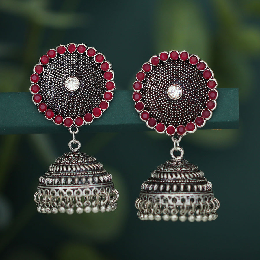 Sukkhi Ritzy Oxidised Pearl Jhumki Earring for Women