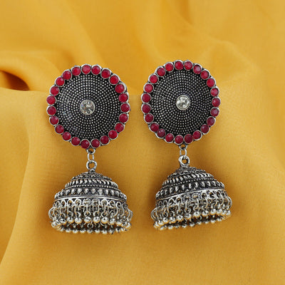 Sukkhi Ritzy Oxidised Pearl Jhumki Earring for Women
