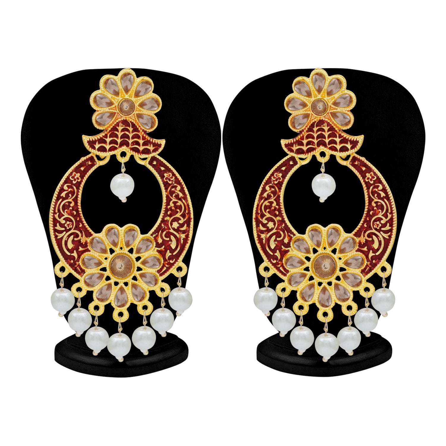 Sukkhi Adorable LCT Gold Plated Mint Collection Pearl Chandelier Earring for Women