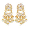 Sukkhi Luxurious Gold Plated Kundan & Pearl Chandelier Earring for Women