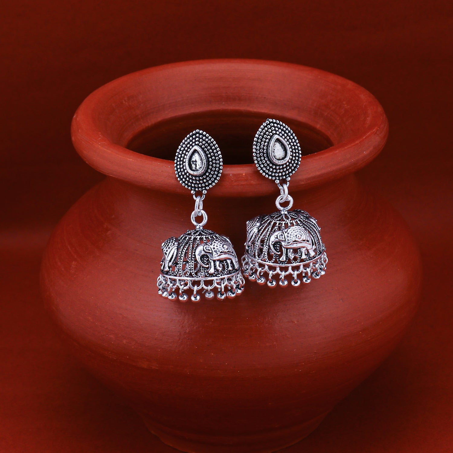 Sukkhi Trendy Oxidised Jhumki Earring for Women