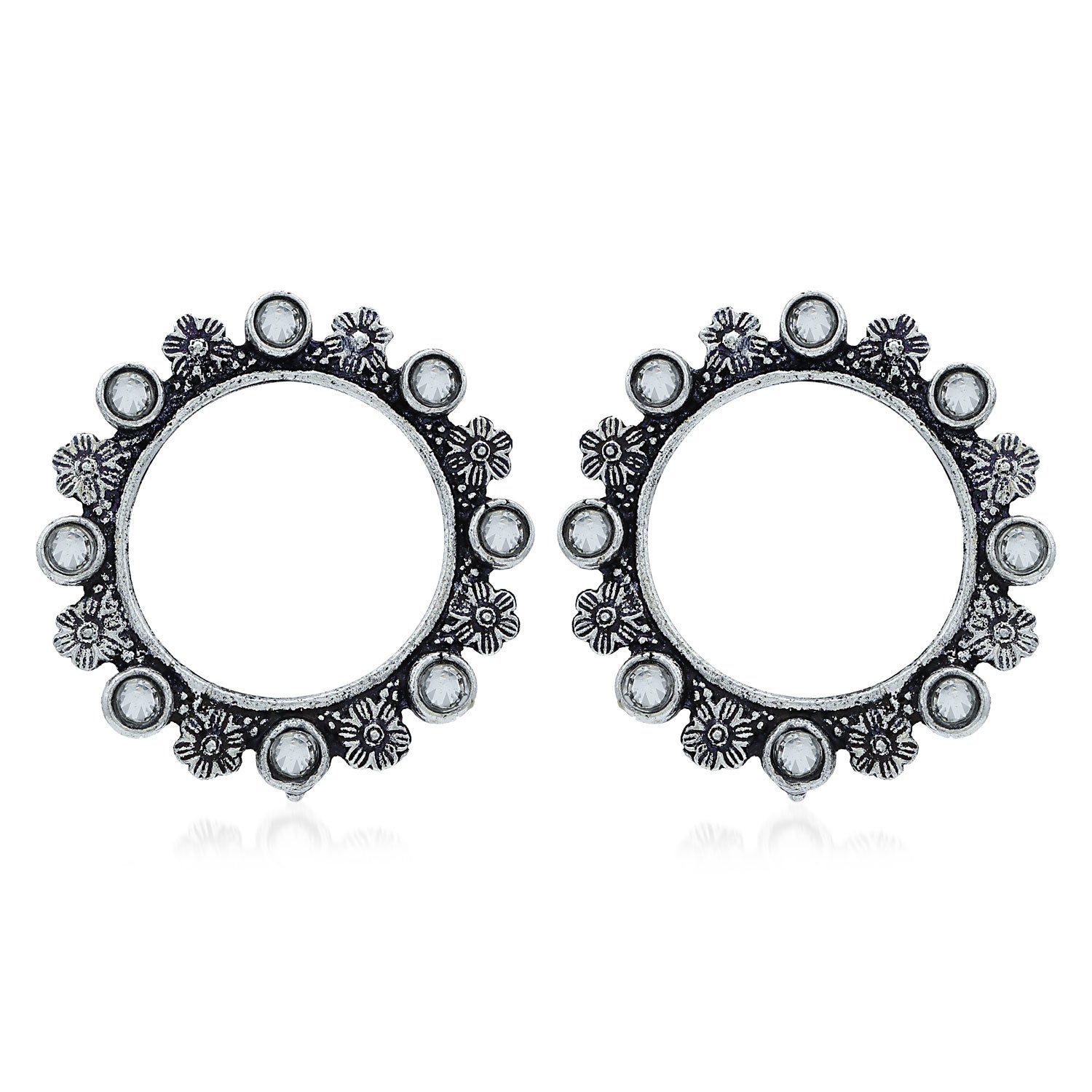 Sukkhi Exotic Oxidised Floral Stud Earring For Women